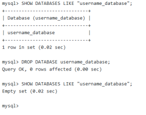 How To Remove or Delete MySQL User or Database Account?